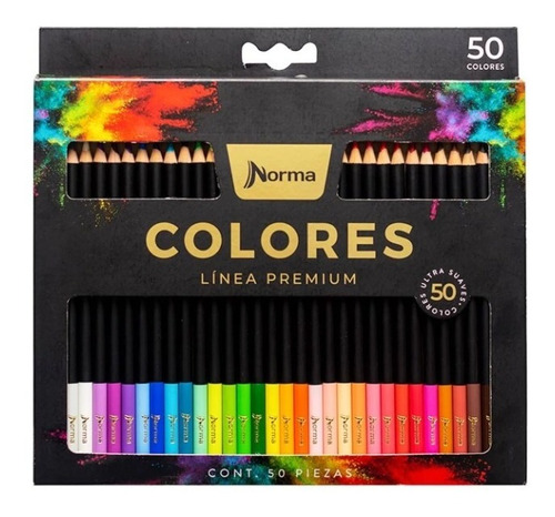 Norma Premium Ultra Suaves 50 Lápices De Colores