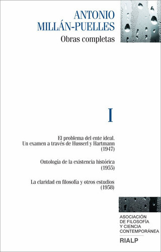 Millãâ¡n-puelles. I. Obras Completas, De Millán-puelles, Antonio. Editorial Ediciones Rialp, S.a., Tapa Dura En Español