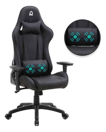 Silla De Escritorio Hausklein Gamer Negra - Con Masajeador