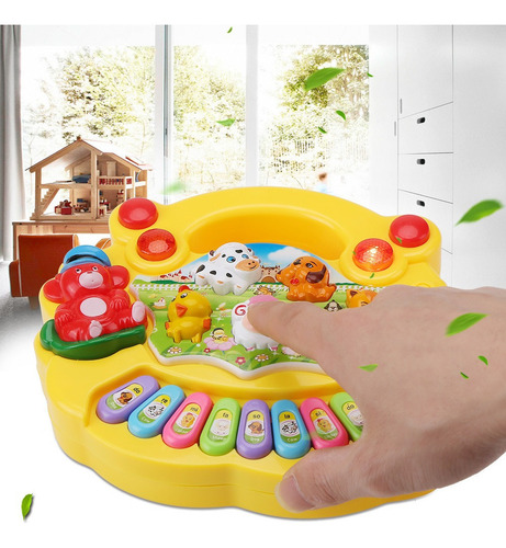 Piano Educativo De Juguete Con Animales De La Granja P/bebés