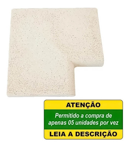 Pedra Borda Cimentícia Atérmica Canto 90º 60x33 Creme