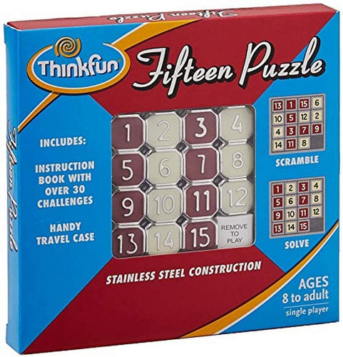 Thinkfun Fifteen Puzzle, El Clásico Juego De Rompecabezas Pe