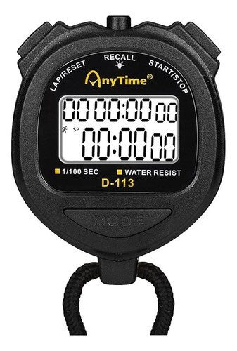 Cronómetro Profesional Digital Anytime D-113 Reloj Alarma