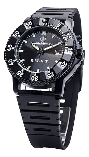Smith & Wesson Reloj Swat Para Hombre, 3atm, Fondo De Caja D