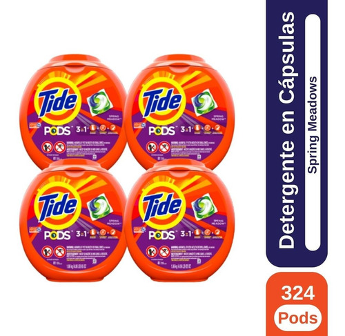 Tide Detergente Capsulas Pods Sm Caja De 4 Envases X 81 Ct