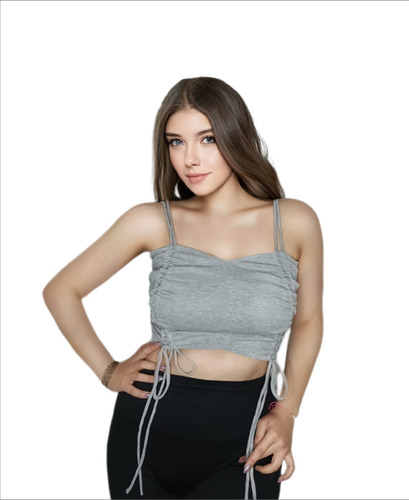 Blusa Crop Top Juvenil Modelo B  Varios Colores