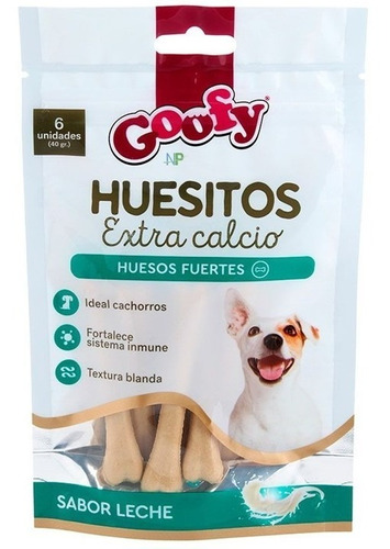 Snack Premio Perro Goofy Huesitos Extra Calcio 40gr. Np