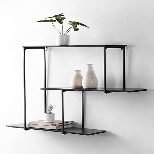 Safavieh Home Collection Anthe Modern Black Floating 3-tier