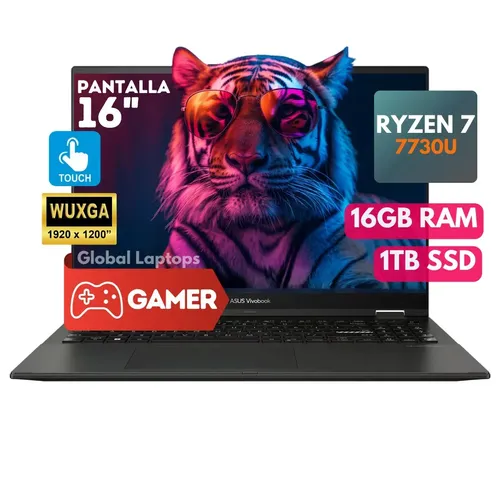 Asus Vivobook Ryzen 7 7730u 16 GB Ram 1 TB Ssd Ecrã Touch 16 Wuxga