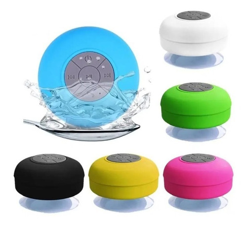 Parlante Ducha Portátil Bluetooth Resistente Agua Mini Color