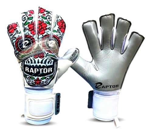 Luva Goleiro Raptor Nitro 3 Life Caveira - Envio Imediato