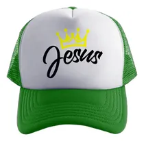 Comprar Jesus Corona Rey Gorra Cristiana Friki Tu Eres Verde Talle Único Regulable Jesus Corona Rey