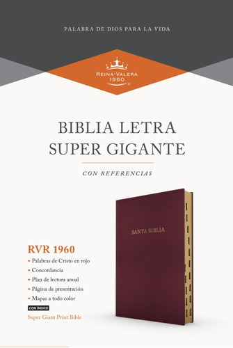 Biblia Reina Valera 1960 Letra Super Gigante Con Indice