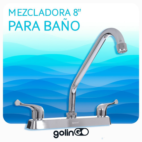 Llave Mezcladora Solvex Fregadero Acero Inoxidable Cromo