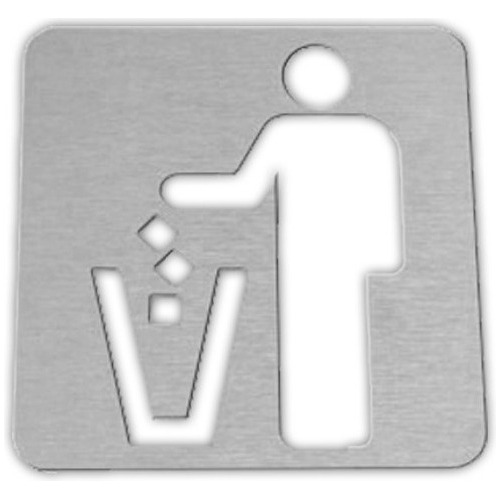 Imagen 6 de 9 de Señal Baño Hombre Mujer 120x120 Mm Cartel Acero Inoxidable
