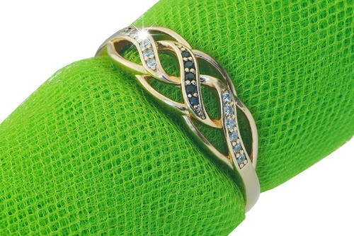 Imagen 1 de 9 de Anillos Compromiso Oro Amarillo 18k Regalo Mujer Amigas Lujo