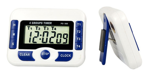 Timer Digital De 4 Alarmas Tiempo De Conteo 99hs 59min 59seg