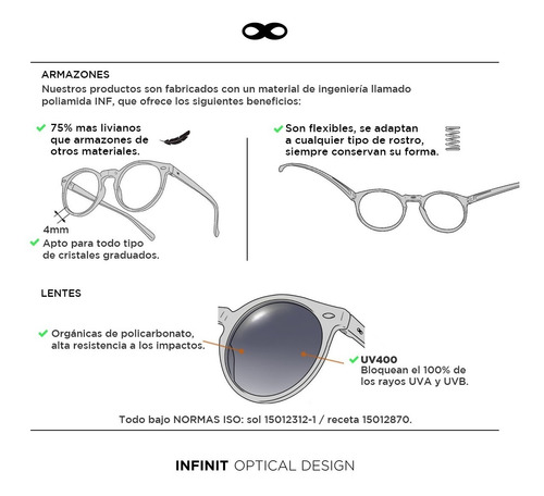 Imagen 7 de 10 de Anteojos Sol Infinit Gruyere Negro Mate Lente Tostado