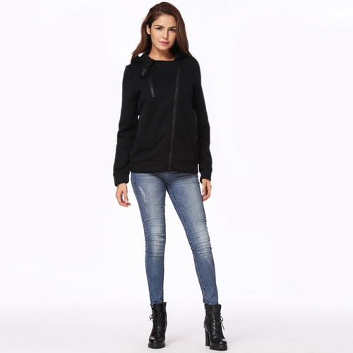 Sudadera Manga Larga Con Capucha Para Mujer