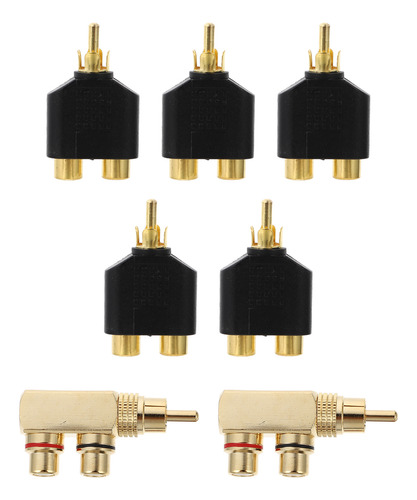 Adaptador De Audio Av Con Divisor De Audio De 90 Grados Para