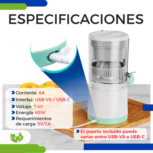 Exprimidor Eléctrico Exprimidor De Frutas Generic I Blanco