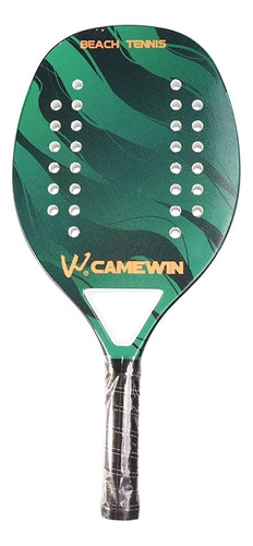 Raquete De Beach Tennis Camewin Carbono Fibra Verde