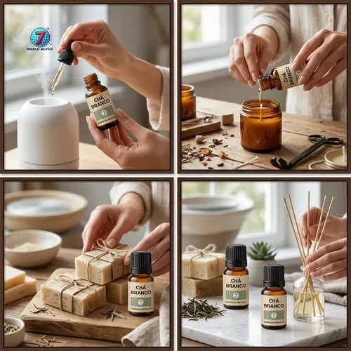 Kit Essências Frescor - Alecrim + Capim L + Bamboo + Chá B