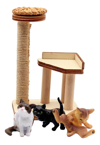 Casa De Muñecas 1:12, Árbol Trepador Para Gatos, Estante