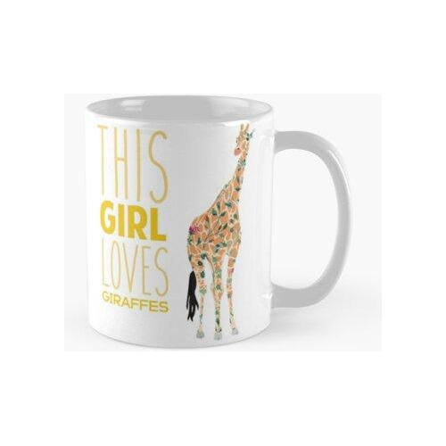 Taza Esta Chica Ama Las Jirafas Cool Animal Giraffe Calidad 