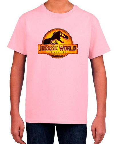 Polera Estampada Niño Jurassic World Película 2022 Algodon