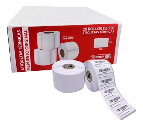 Kit De Rollos De Impresion Para Bascula W-label Rollos 750 E