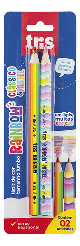 Lápis De Cor Tris Rainbow Clássico E Pastel 901132 Tris