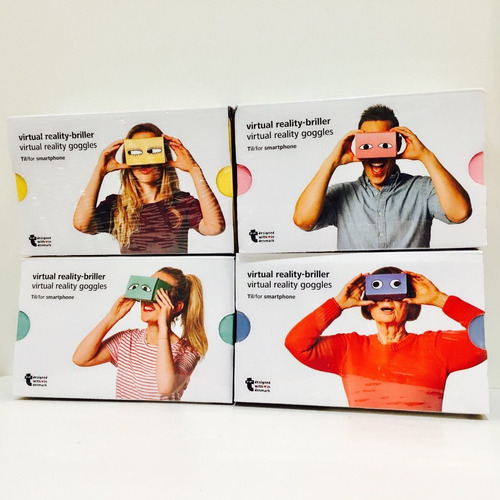 Pack 24 Lentes De Realidad Virtual En Carton Con Diseño