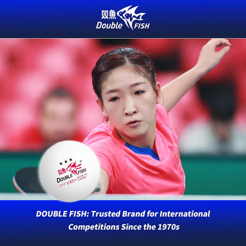 Double Fish Ping Pong Paddle Set Of 4, 6 Ping Pong Balls ...