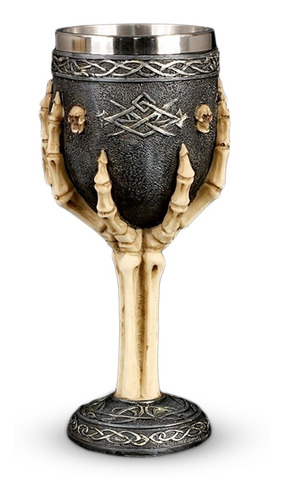 Copa Cáliz Calabera Medieval Vikingo Mano Esqueleto Mug Vino