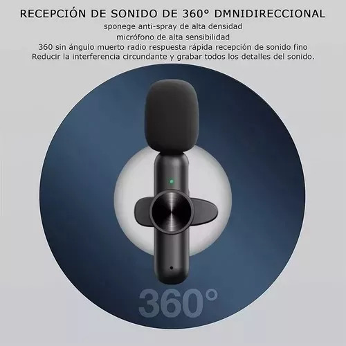 Micrófono Lavalier Inalámbrico Para iPhone, iPad Y Android