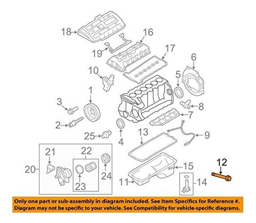 Bmw 11-13-2-210-959 Juego De Tornillos De Aluminio Aceite