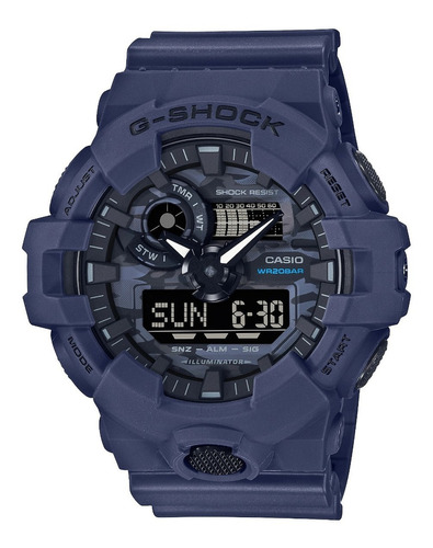 Relógio Casio Masculino G-shock Ga700ca2adr Cor da correia Azul