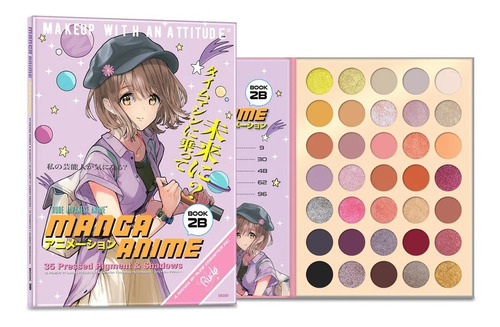 Kit Paleta De 35 Sombras Manga Anime Book 2 B Rude Cosmetics