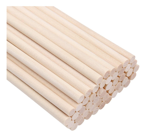Paquete De 50 Varillas De Madera Sin Terminar Manuali...