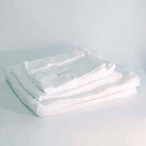 Imagen 1 de 5 de Bolsa Camiseta Blanca Alta Densidad 45x60 X 80 Unidades