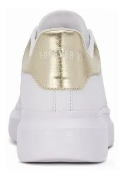 Tenis Blanco Liso Mujer Forever 21 Gold Ny 697 Original