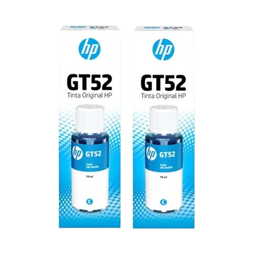 Kit 2 Botellas Tinta Cyan Para Hp Smart Tank 500, 530, 600