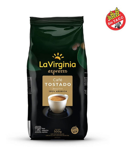 Cafe Tostado Molido Espresso La Virginia 500grs-pack X 12 Un