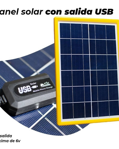 Panel Solar Con Regulador Para Cargar Dispositivo Electrónic