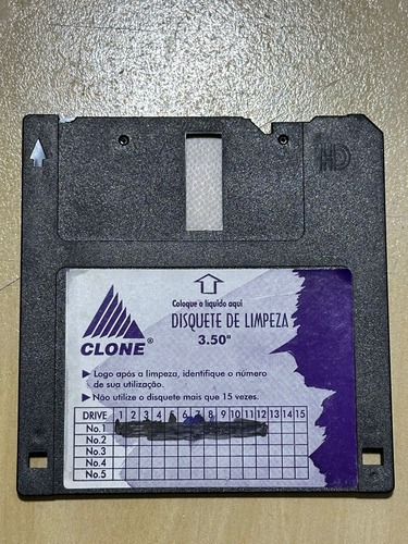 Disquete De Limpeza 3,5 Computador Antigo ( Usado ) (Usado)