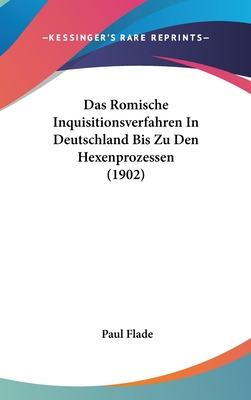 Libro Das Romische Inquisitionsverfahren In Deutschland B...