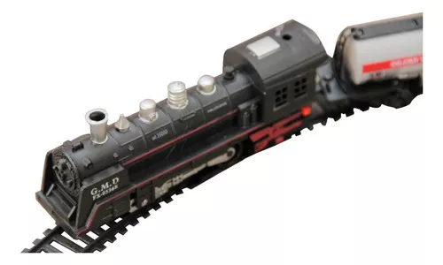 Ferrorama Trem Clássico Super Trilhos Locomotiva Com Luz E Som 45 Pçs