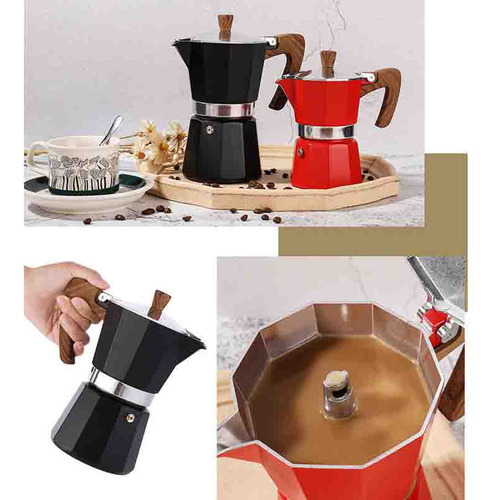 Cafetera Italiana, 3 Tazas De Café Fresco Sin Colar