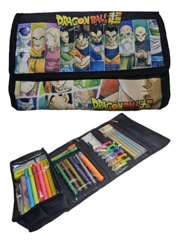 Cartuchera Escolar Desplegable Dragon Ball Goku Personajes